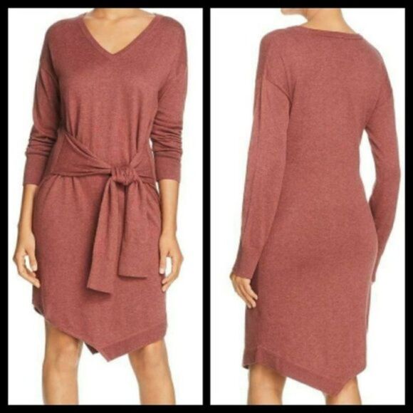Kenneth Cole Asymmetric Long Sleeve Dress Medium NWT - Picture 1 of 4